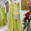 Embroidery Siqunce Chinon Silk, 3-piece set, Round neck, Fully stitched, Women's clothing