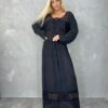 Elegant, Long, Cotton Mix Dress, Free Size up to 52 Bust, Ready to Wear