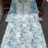 Printed mul kurti, chikankari embroidery, elegant design, sizes 38-46
