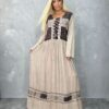 Elegant, Long, Cotton Mix Dress, Free Size up to 52 Bust, Ready to Wear
