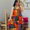 Umbrella Dress, Cotton Mix Fabric, Free Size up to 5XL, Elegant Design