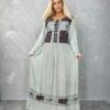 Elegant, Long, Cotton Mix Dress, Free Size up to 52 Bust, Ready to Wear