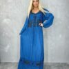 Elegant, Long, Cotton Mix Dress, Free Size up to 52 Bust, Ready to Wear