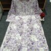 Printed mul kurti, chikankari embroidery, elegant design, sizes 38-46