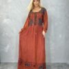 Elegant, Long, Cotton Mix Dress, Free Size up to 52 Bust, Ready to Wear