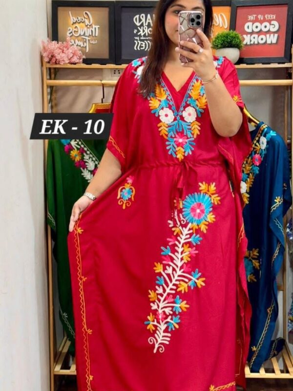 Beautiful Cotton Rayon Kaftan, Elegant Design, Comfortable Fit