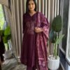 2-piece Cotton set, Aline Aplik work, one side pocket, Mal Bagru print dupatta