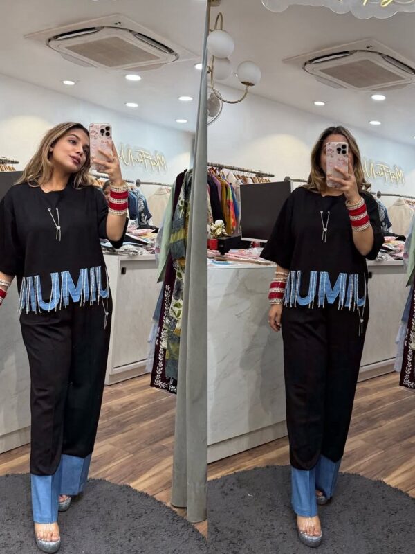 Designer Miu Uim Co-ordset, Tassel Detailing, Imported Fabric, Ready to Wear
