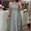 Pure Cotton, A-line kurta set, Plazoo neck, V-shape back, Mega sleeves