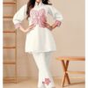 2-piece Red, Pink Khadi Cotton Co-ord Set, Stylish Wear, Designer Sleeves, Attached Inner