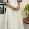 Sequined embroidery, Cotton flex, Aline kurta, Matching pant, Elegant ensemble