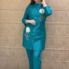 HRK Gorgeous top, matching pant set, premium pure maslin fabric, hand work