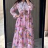 Chikankari Printed Georgette Designer Gown, Lucknowi Style, Elegant, Affordable