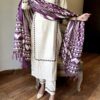 Handloom cotton kurta, Khadi silk ikkat print Dupatta, Straight cut kurta, High ankle pants