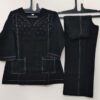 Hand Work Cotton Slub Kurti Pant Set, Stylish Co-ord, Comfort Wear, Size 38/40/42/44