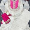 Gold Crush Party Wear Top, Pent Set, Fully Stitched, Heavy Embroidery