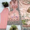 Fancy Printed, Pure Chinon Silk, 3-piece Kurta Set, with Palazzo and Dupatta