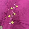 Hand-embroidered Cotton Flared Kurta, Flattering V-neckline, Structured Waist