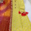 Sequence work muslin kurti, ghatchola dupatta, lace detailing, latkan