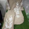 Floral appliqué, taupe, Cotton slab, Co-ord Set, kurta, bootcut pants