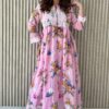 Chikankari Printed Georgette Designer Gown, Lucknowi Style, Elegant, Affordable