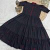 Adhyaa, Viscose Cotton, Embroidery Work, 3 Layer Pattern, Stylish Dress