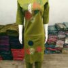 2-piece Cotton set, Straight Cut Kurta, Geometric Embroidery, Matching Pant, Pure Cotton