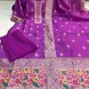Purple Blended Paithani Silk Salwar, Kurti with Zari Border, Dupatta, Elegant Ethnic Wear