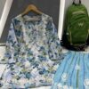 Mulmul Garara Set, Elegant Kurti, Long Sleeves, Traditional Indian Wear