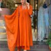 2-piece Pure Cotton Kurta Set, Emb Neck Yoke, Cotton Pant, Malmal Dupatta