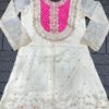 Gold Crush Party Wear Top, Pent Set, Fully Stitched, Heavy Embroidery