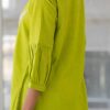 A-line Kurta, Cotton Flex, Embroidered, Matching Pant, One Side Pocket