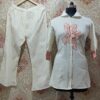2-piece Red, Pink Khadi Cotton Co-ord Set, Stylish Wear, Designer Sleeves, Attached Inner