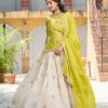 Heavy Embroidery Lehenga Choli, Pure Tissue Silk Lehenga, Pure Chinon Dupatta, Festive Wear