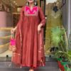 Chanderi suit, cotton pant, dupatta, beautiful embroidery, elegant design