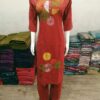 2-piece Cotton set, Straight Cut Kurta, Geometric Embroidery, Matching Pant, Pure Cotton
