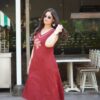 Embroidered Cotton Kurta, Plazo Set, Mega Sleeves, Premium Heavy Slub Cotton, 6 Colors