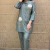 HRK Gorgeous top, matching pant set, premium pure maslin fabric, hand work