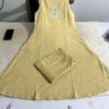 Pure Cotton, A-line kurta set, Plazoo neck, V-shape back, Mega sleeves