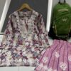 Mulmul Garara Set, Elegant Kurti, Long Sleeves, Traditional Indian Wear