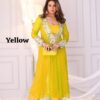 Funky Baggy Style, Georgette Anarkali Kurti, Crape Fabric Pant, Padded Bustier, Mirror Lace Work