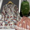 Mulmul Garara Set, Elegant Kurti, Long Sleeves, Traditional Indian Wear