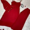Blooming Fox Georgette, Designer Party Gown, Flared Plazo, Heavy Embroidery, Festive Wear