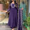 2-piece Pure Cotton Kurta Set, Emb Neck Yoke, Cotton Pant, Malmal Dupatta
