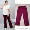Straight pants, plus size, with pockets, thick stretchable fabric