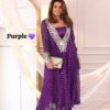 Funky Baggy Style, Georgette Anarkali Kurti, Crape Fabric Pant, Padded Bustier, Mirror Lace Work