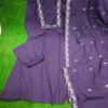2-piece Pure Cotton Kurta Set, Emb Neck Yoke, Cotton Pant, Malmal Dupatta