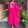 2-piece Pure Cotton Kurta Set, Emb Neck Yoke, Cotton Pant, Malmal Dupatta