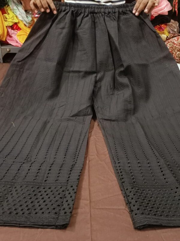 Pure Cotton, Women Regular Fit, Chiken Plazo Trousers