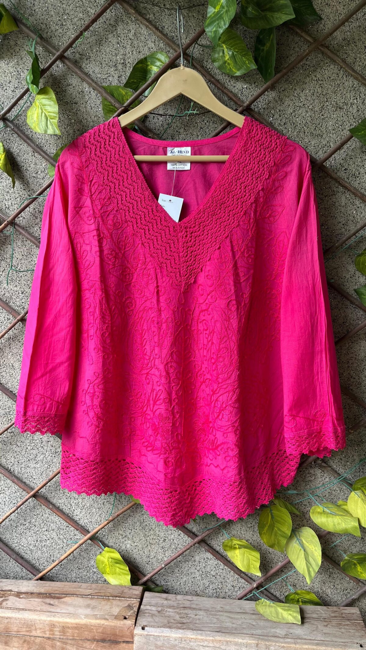 Embroidered Cotton Top, Beautiful Design, Comfortable Fabric, Elegant Look